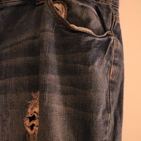 F21+ Cropped Cuffed Ripped Jeans - Picture 8 of 14